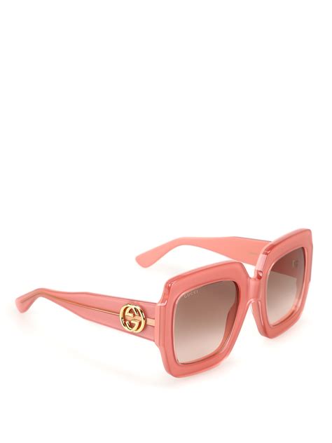 women's gucci pink sunglasses|pink oversized Gucci sunglasses.